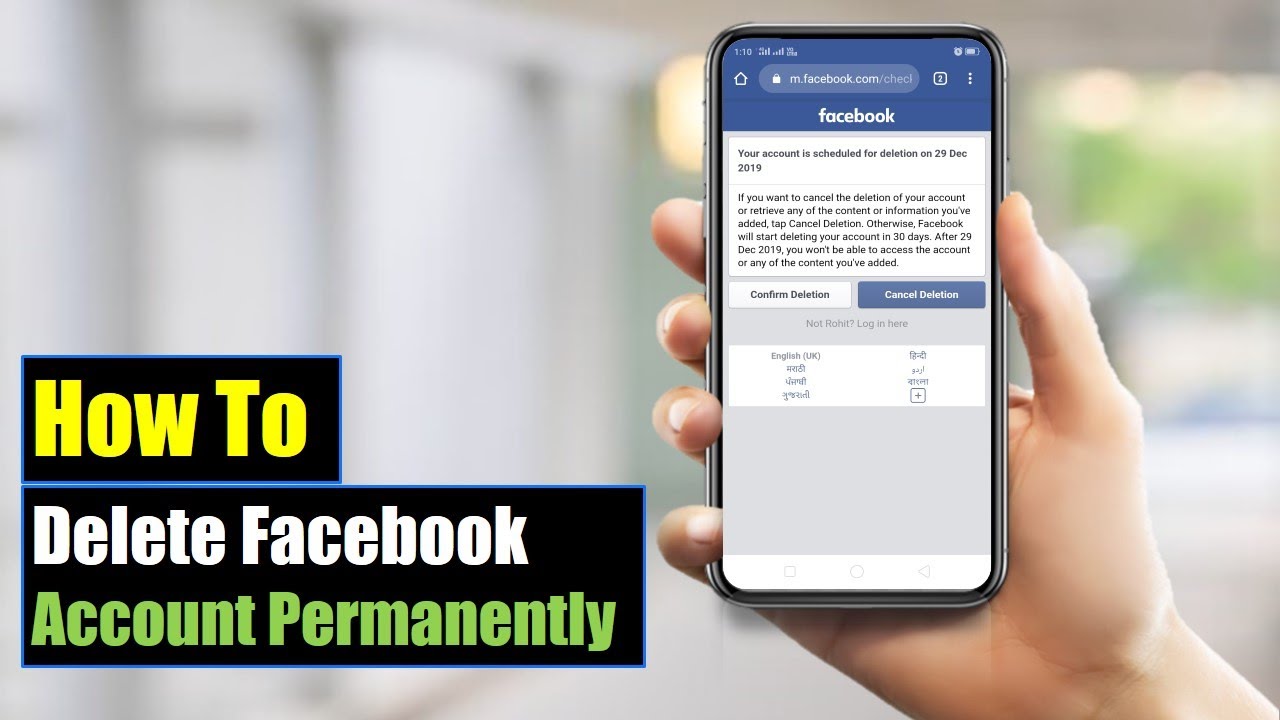 How To Delete A Facebook Account Permanently