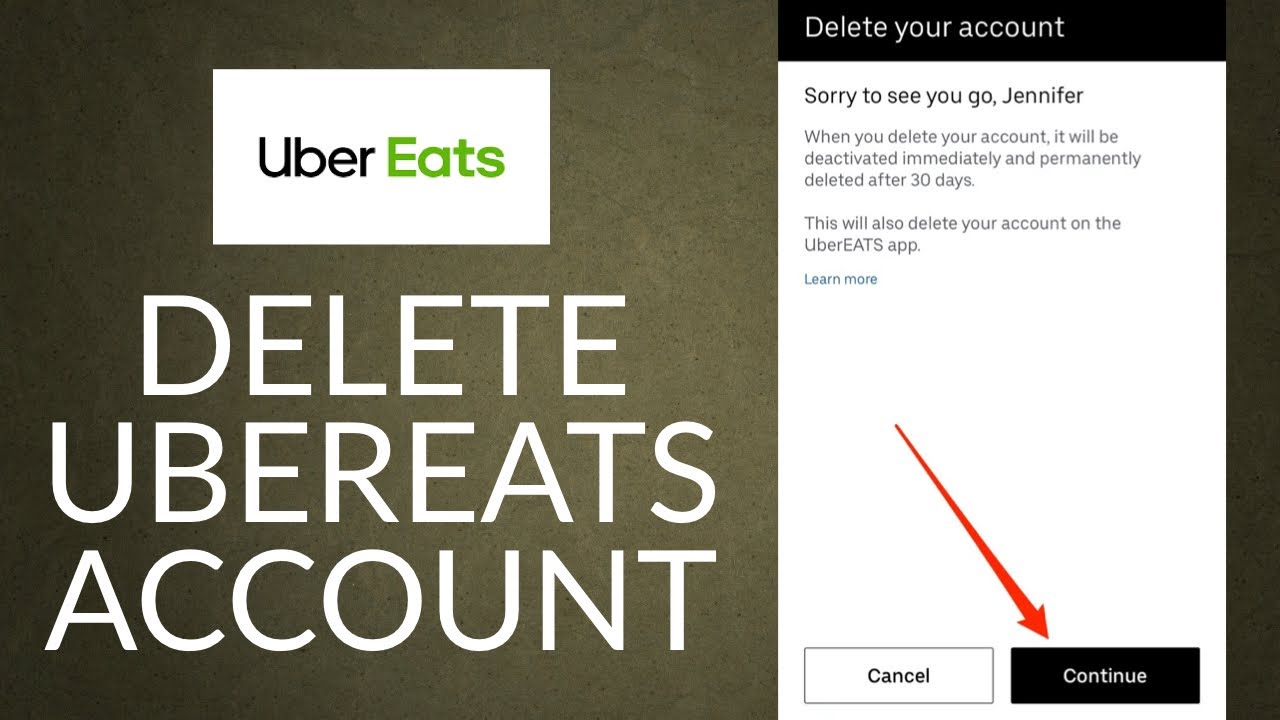 Delete Uber Eats Account